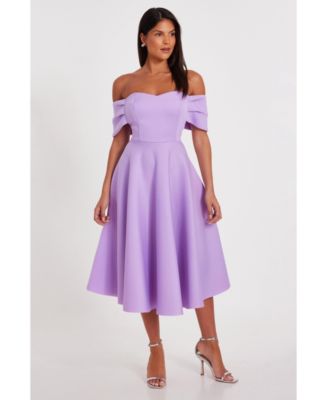 scuba bardot skater dress Bardot Clothing Skater Dress Quiz Dresses Usa QUIZ Women's Scuba Floral  Bardot Skater Midi Dress Macy's