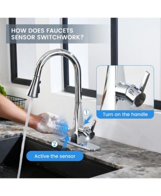 Touchelss Pull-Down Kitchen Faucet With Sprayer