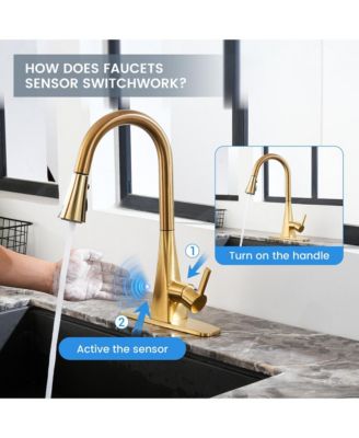 Touchelss Pull-Down Kitchen Faucet With Sprayer