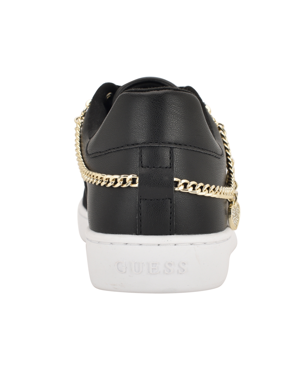 Guess Women's Naoko Charms Lace-up Court Sneakers In Black