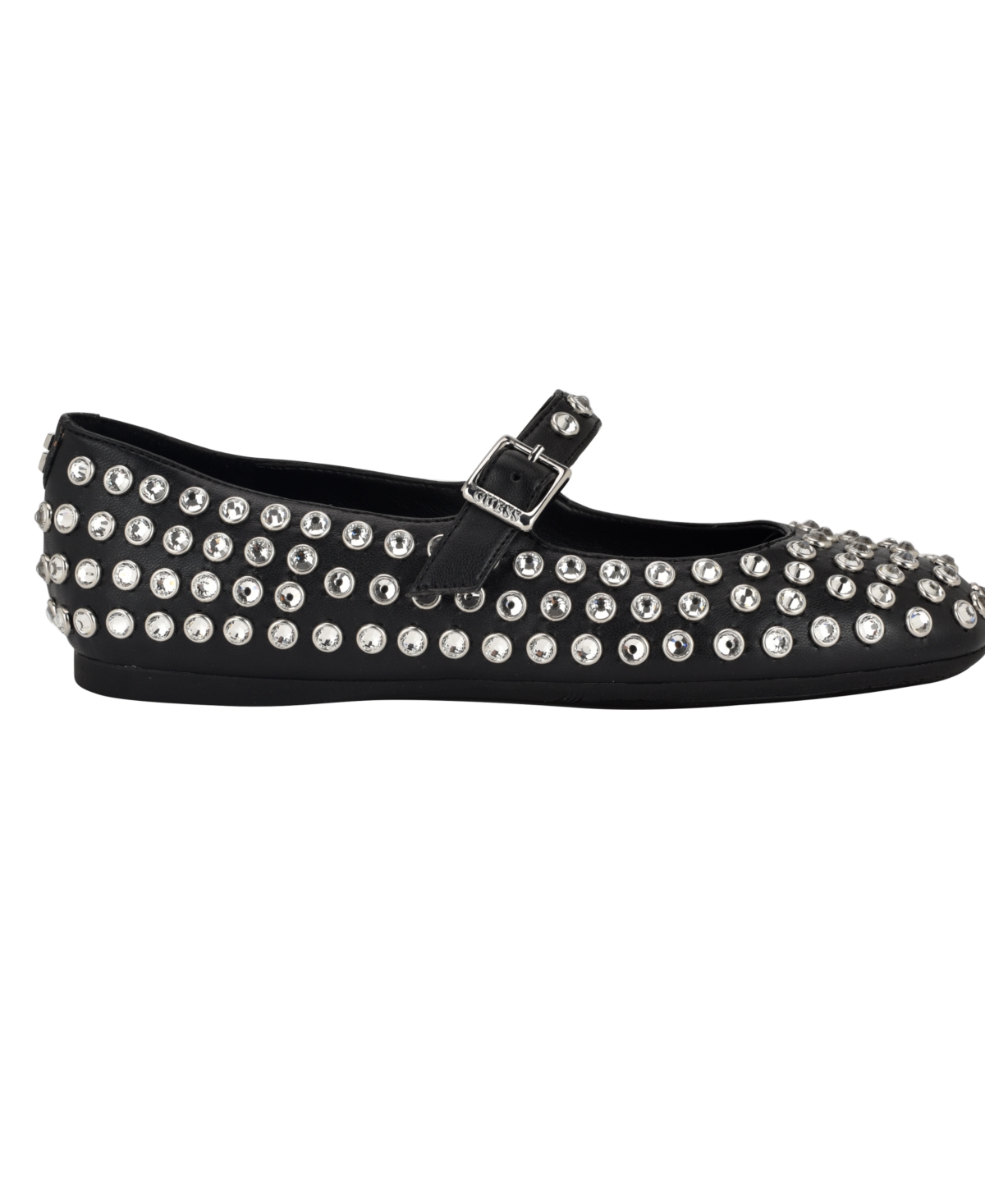 Guess Women's Kalidal Rhinestone Mary Jane Ballet Flats In Black Rhinestone