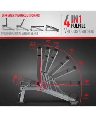 Weight Bench, Adjustable Workout Bench Press, Foldable Strength Training Benches for Home Gym Full Body Workout, Incline Decline Flat Utility Workout Bench