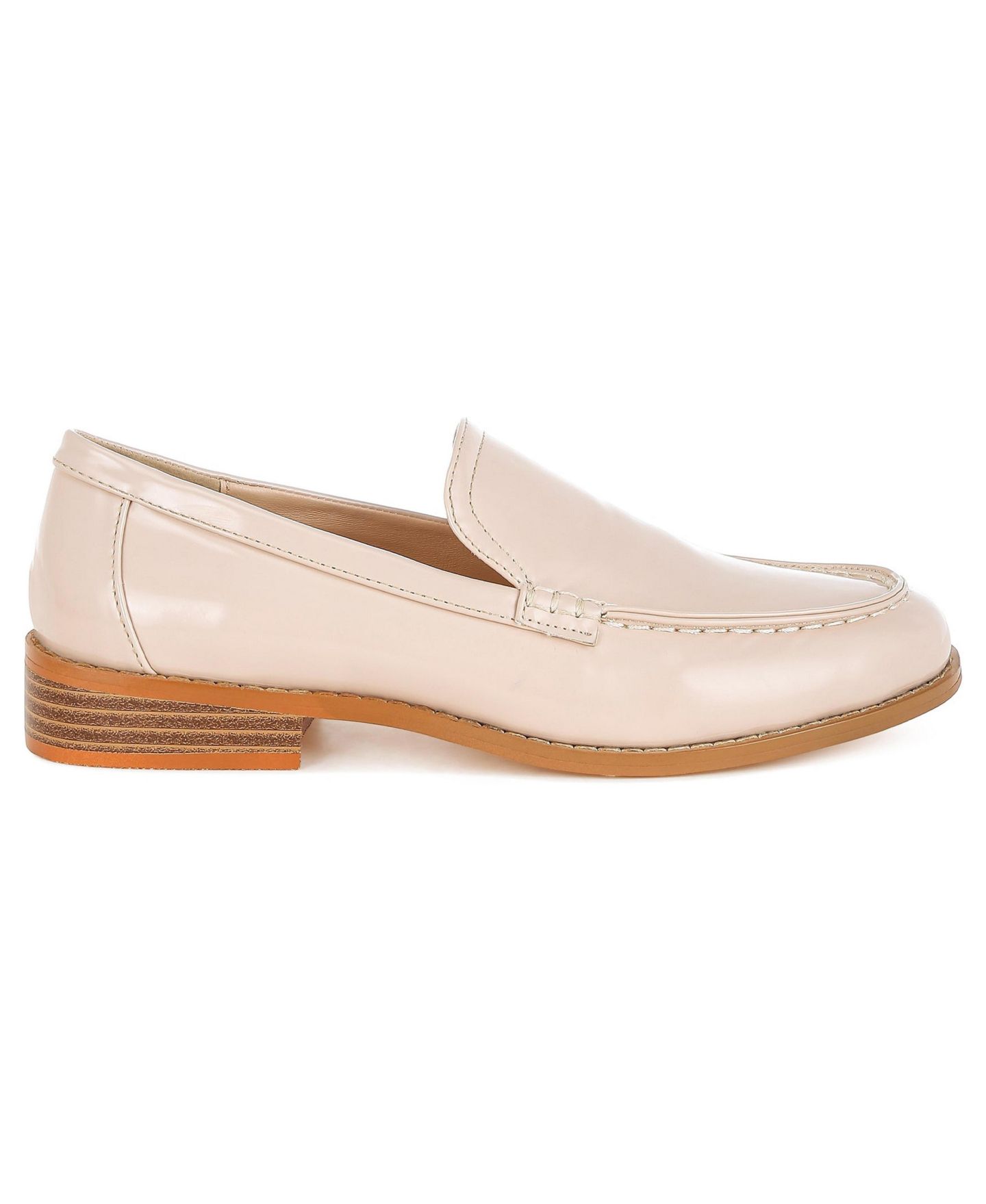 Женские туфли Rag & Co Corleone Pleather Stacked Heel, цвет: Бежевый — фото 1
