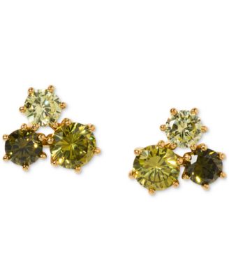 Cubic Zirconia Trio Pendant Necklace & Stud Earrings, 16" + 2" extender