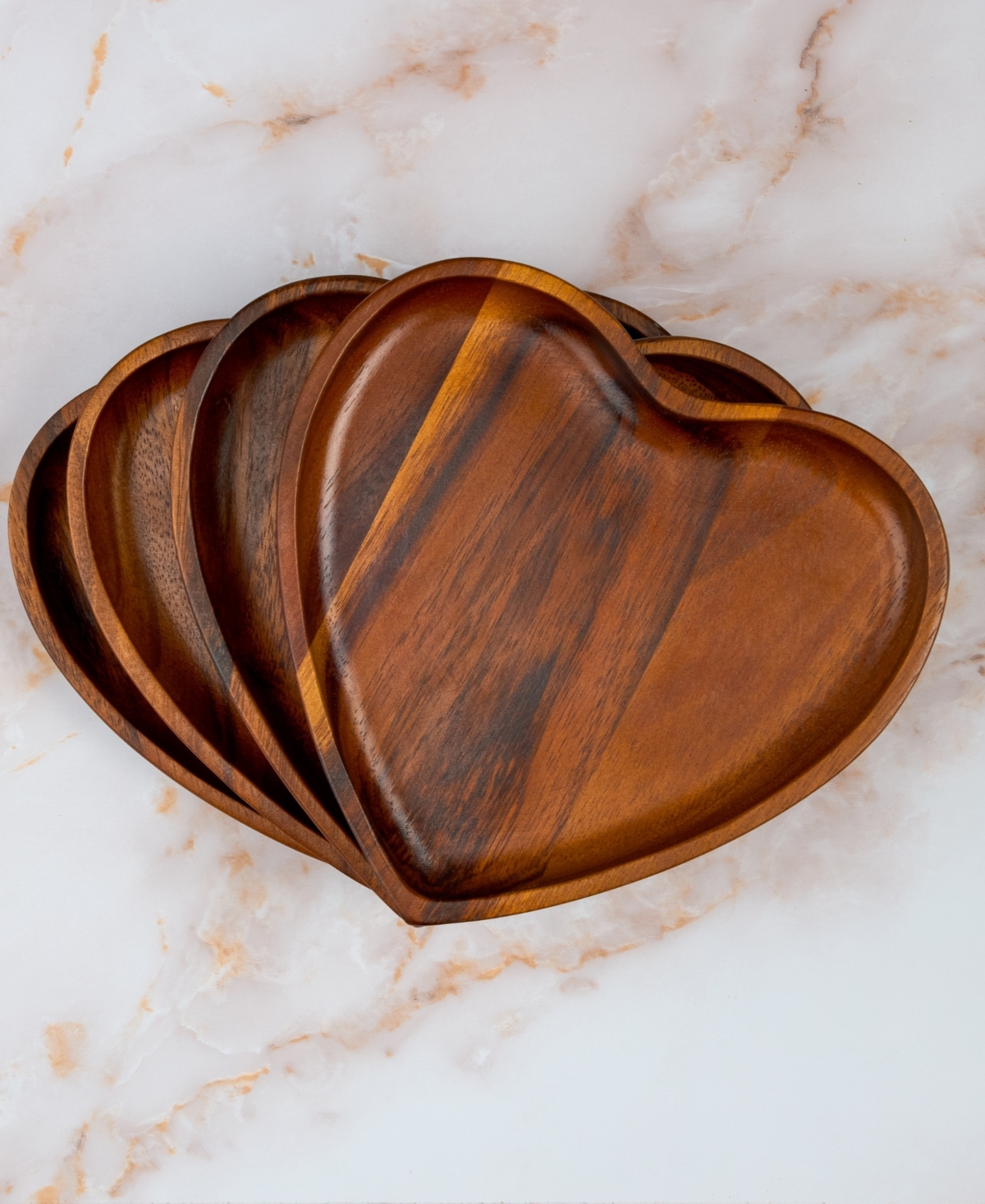 Nambe Eat Your Heart Out Appetizer Plates 4-pc. Set In Brown