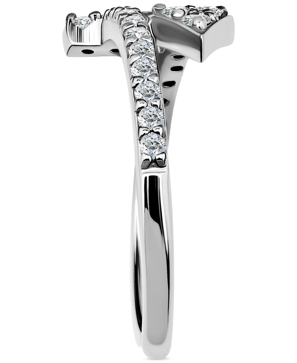 GIANI BERNINI CUBIC ZIRCONIA ARROW BYPASS ADJUSTABLE TOE RING IN STERLING SILVER (ALSO IN 18K GOLD-PLATED STERLING 
