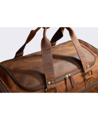 100% Full Grain Leather Duffel Bag - Only Duffel You will Need