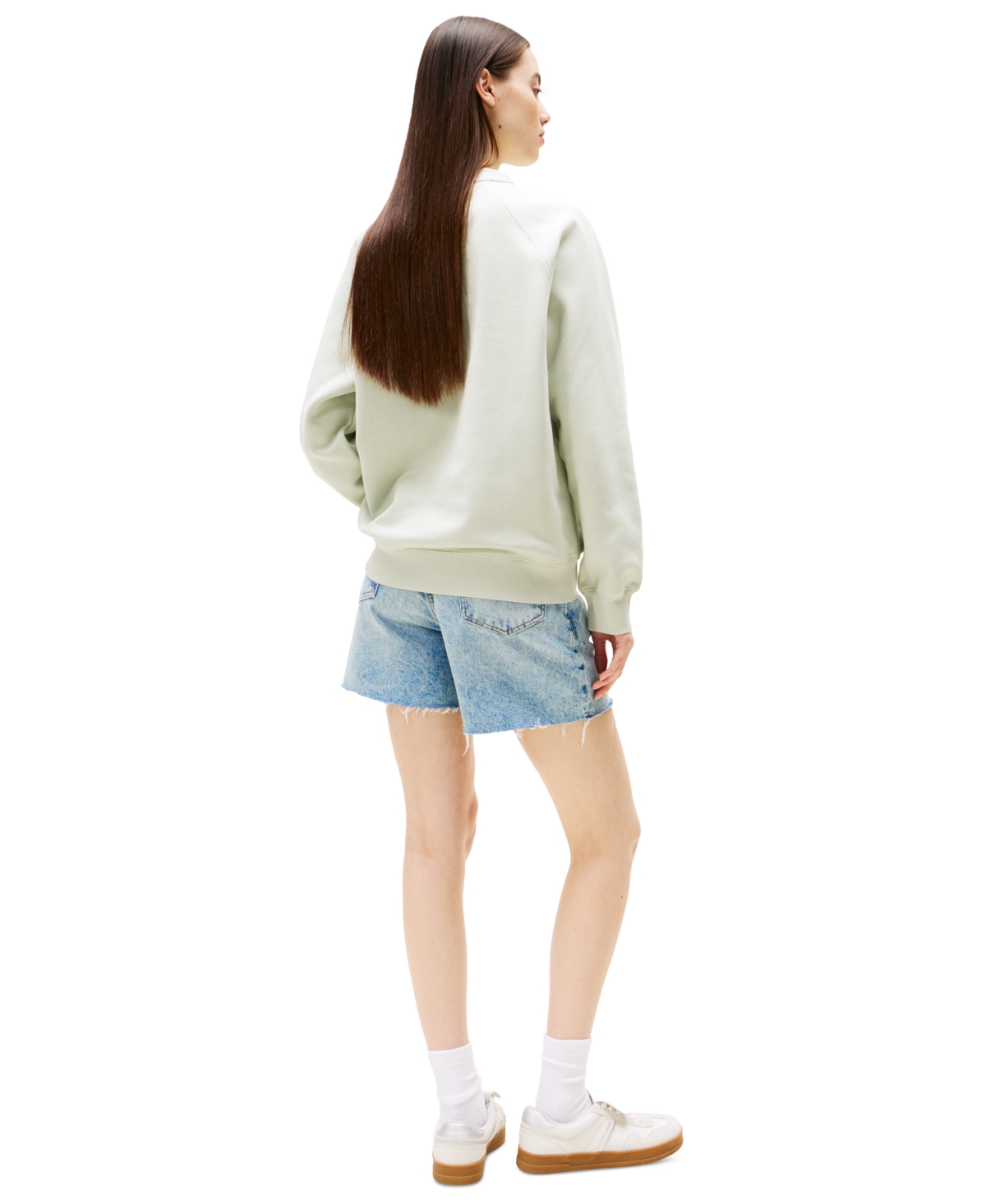 Tommy Jeans Women's Script Logo Crewneck Sweatshirt In Green
