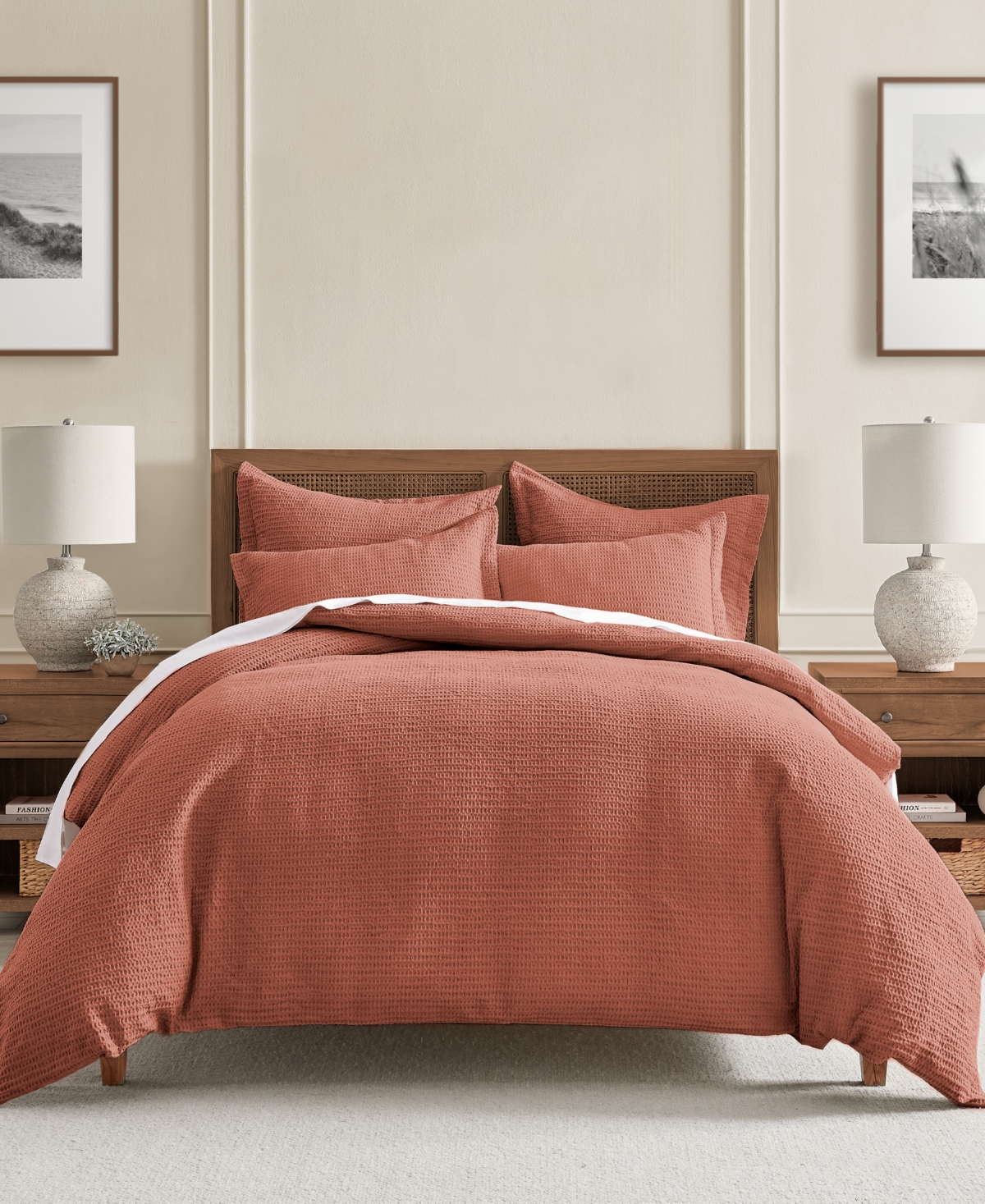 Levtex Cloud Waffle Textured 3-pc. Comforter Set, King/california King In Adobe