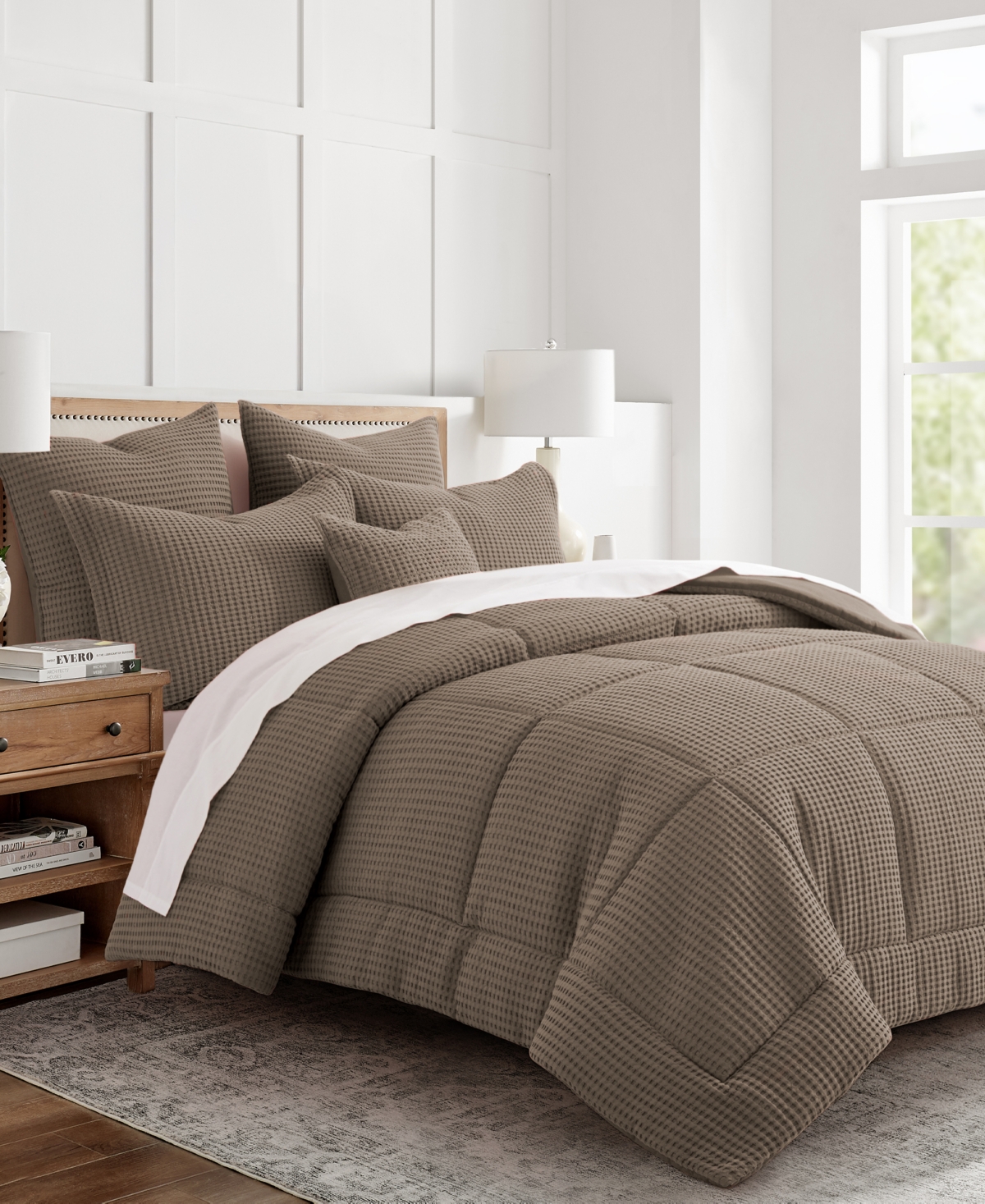 Levtex Mills Waffle Textured 3-pc. Comforter Set, King/california King In Latte