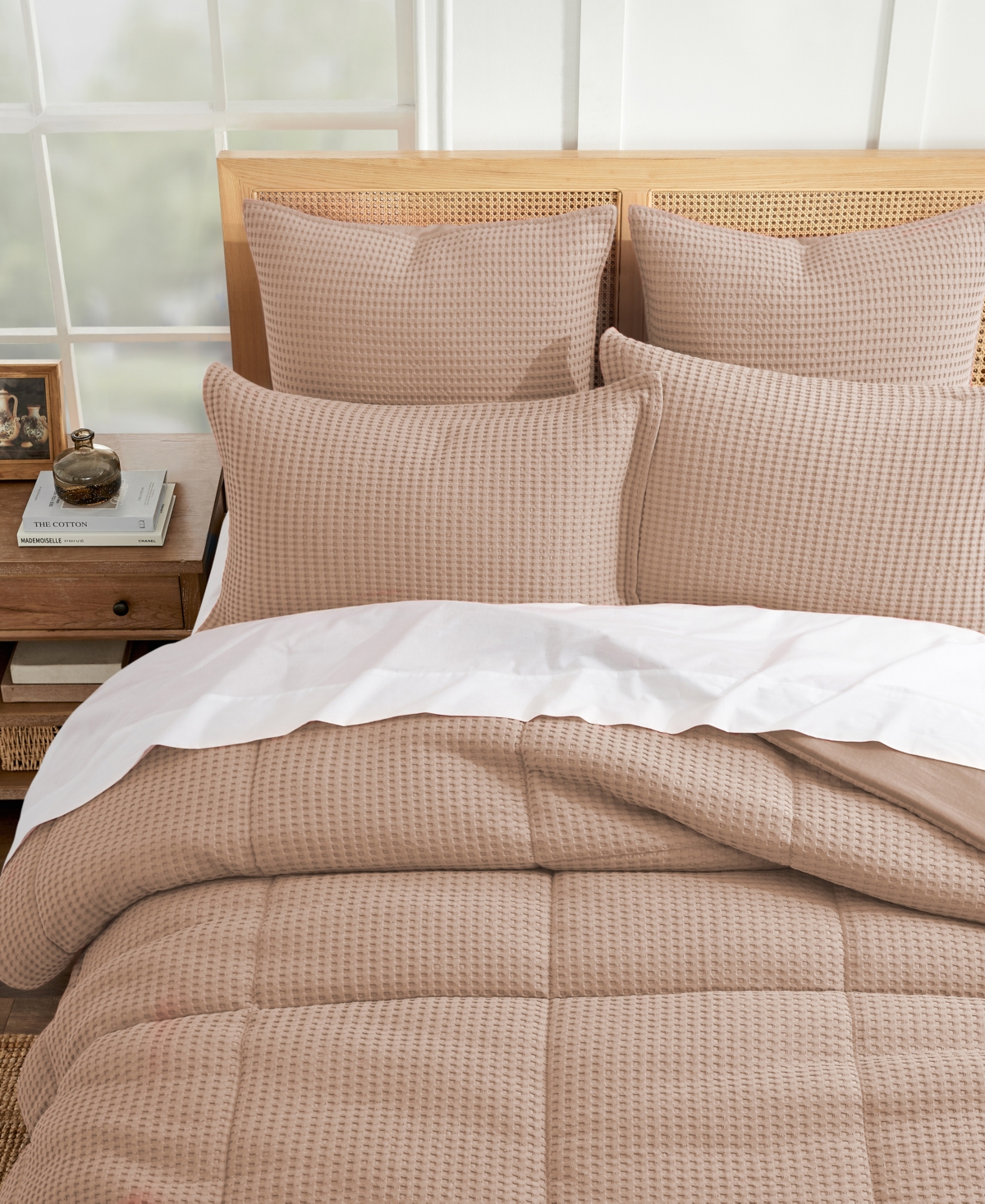 Levtex Mills Waffle Textured 3-pc. Comforter Set, King/california King In Rose