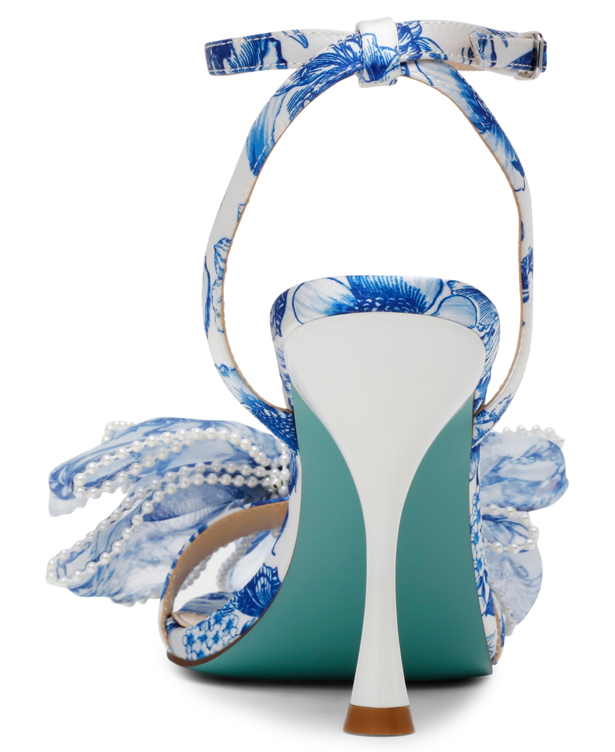 BETSEY JOHNSON WOMEN'S FAWN MESH BOW HEELED SANDALS 