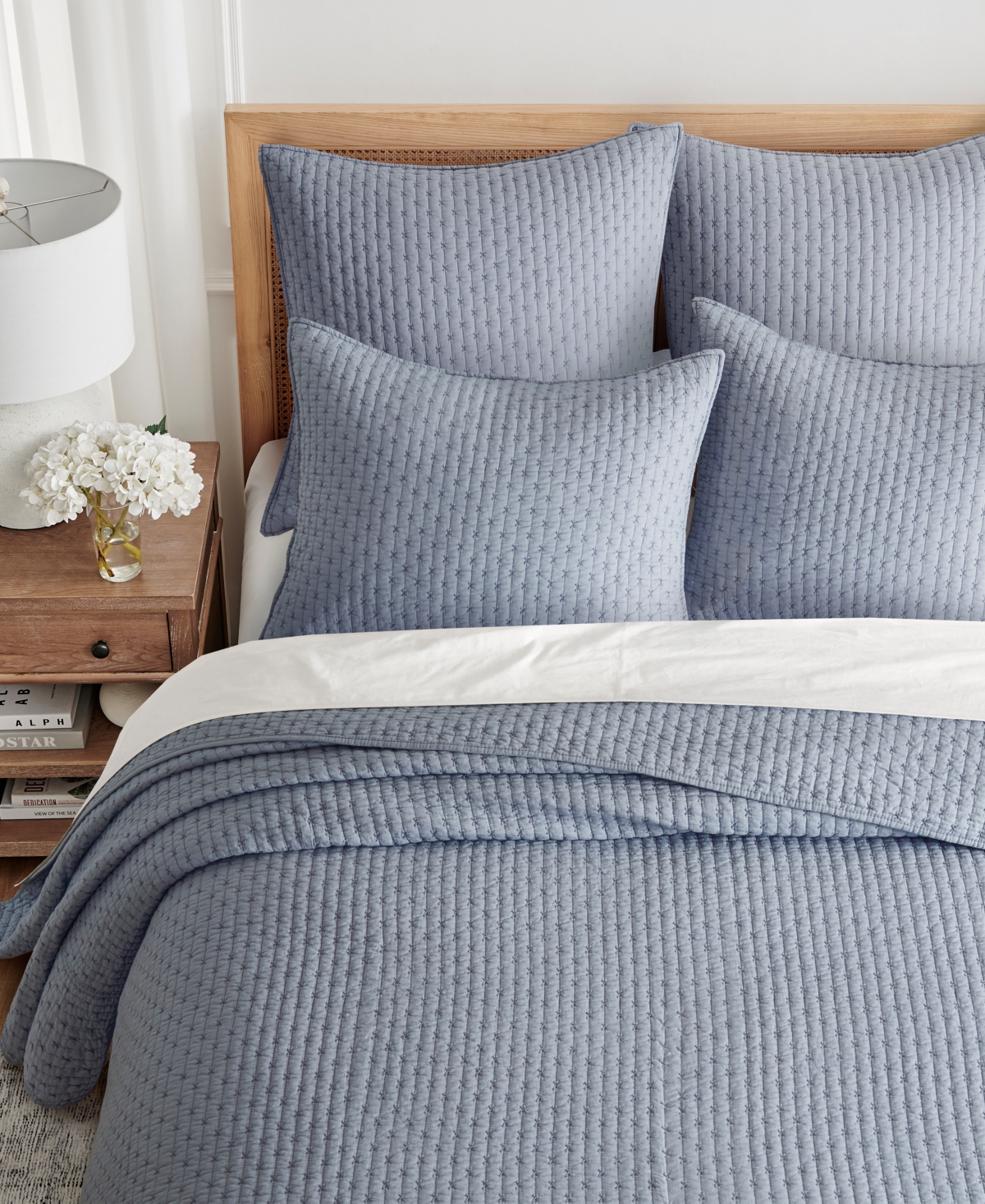 Levtex Cross Stitch Stitching 3-pc. Bedspread Set, Full In Chambray