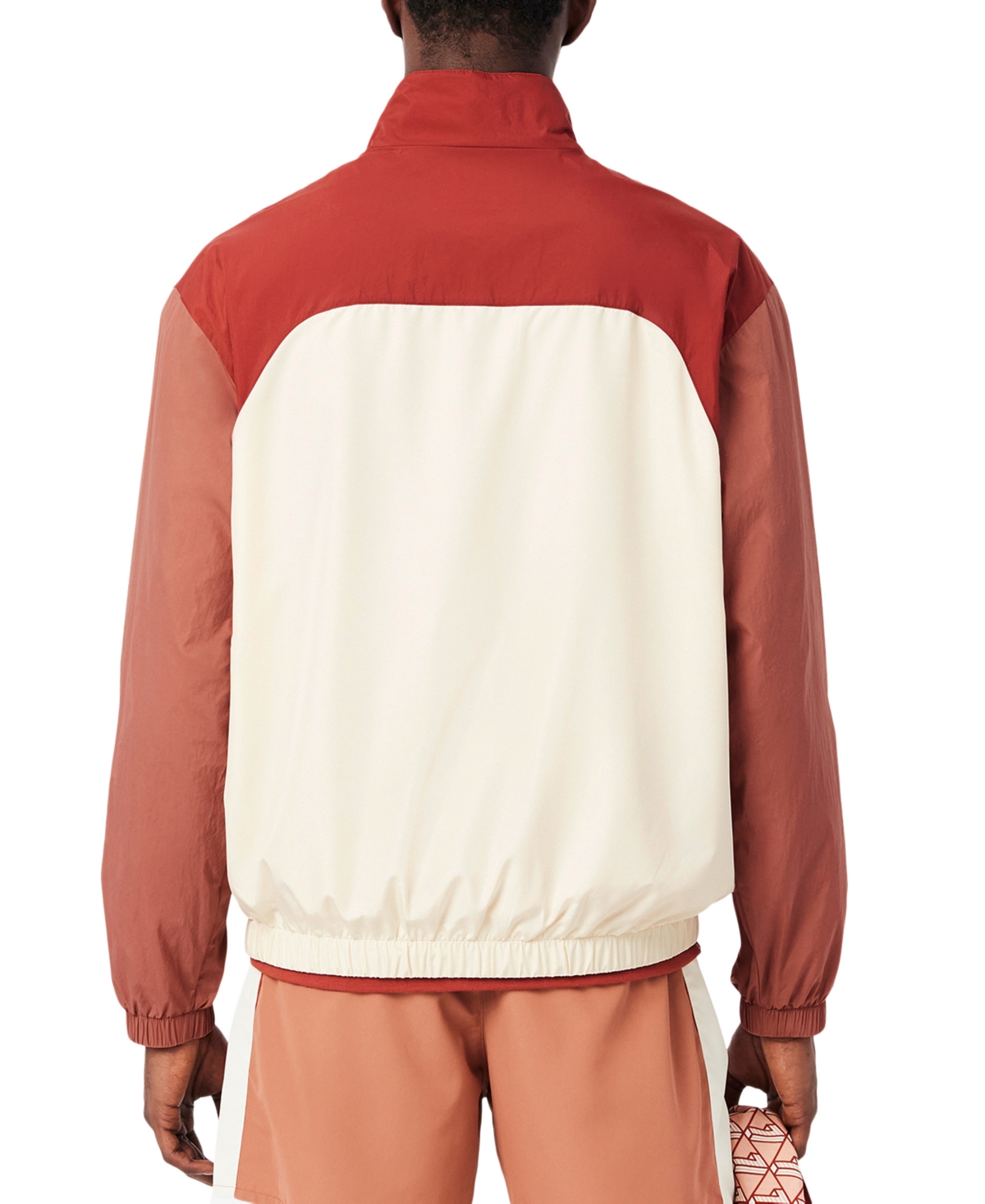 Lacoste Men's Relaxed-fit Colorblocked Logo Jacket In Red