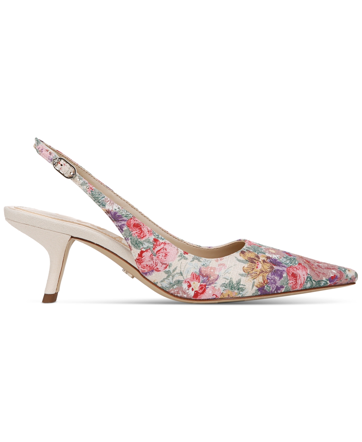 Shop Sam Edelman Women's Bianka Slingback Kitten-heel Pumps In Summer Rose Multi