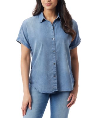 Gloria Vanderbilt - Women's Daisy Drop-Hem Button Shirt