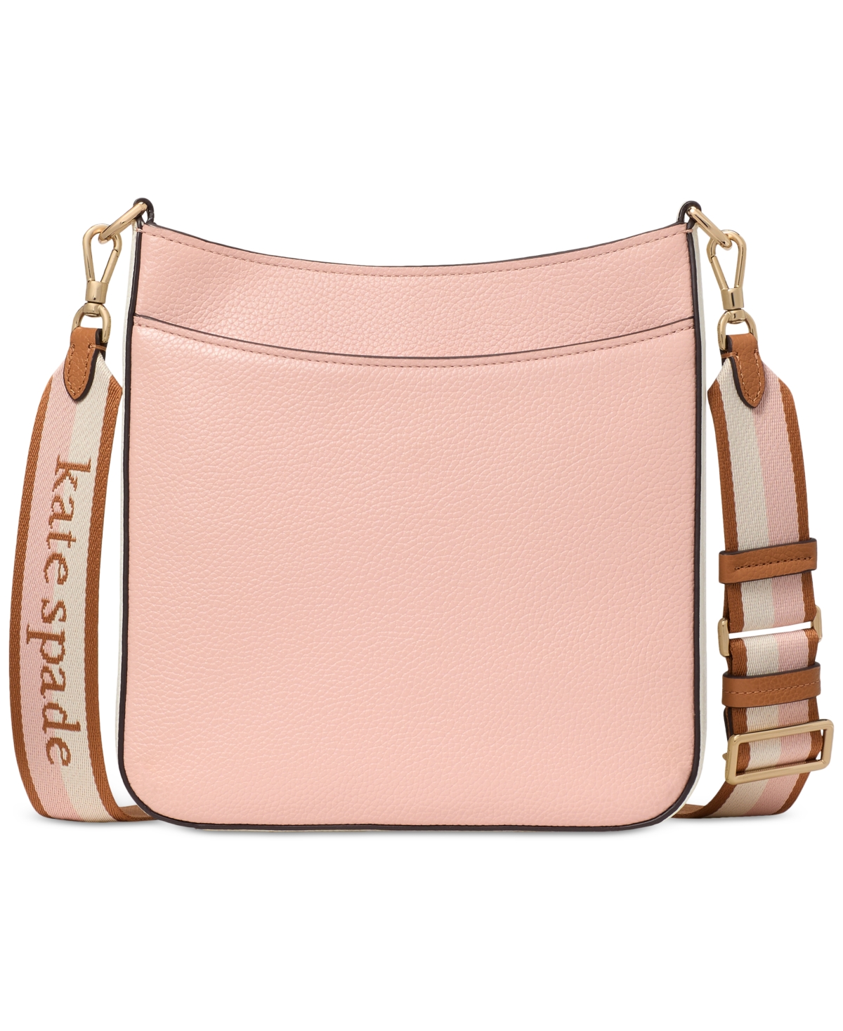 Kate Spade Hudson Colorblocked Pebbled Leather Small Messenger Crossbody In Rose Smoke Multi