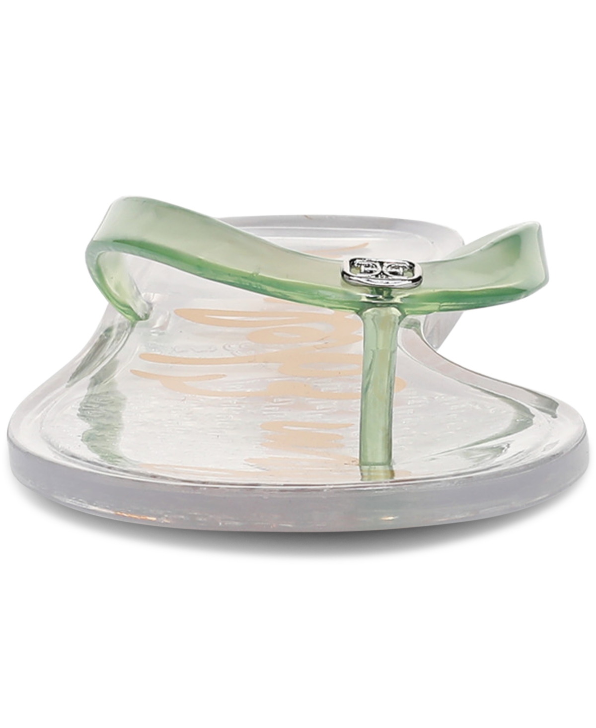 Sam Edelman Dean Jelly Flip Flop Clear Green Jelly In Clear Green Jelly