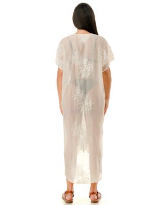 Women's Embroidered Sheer Caftan