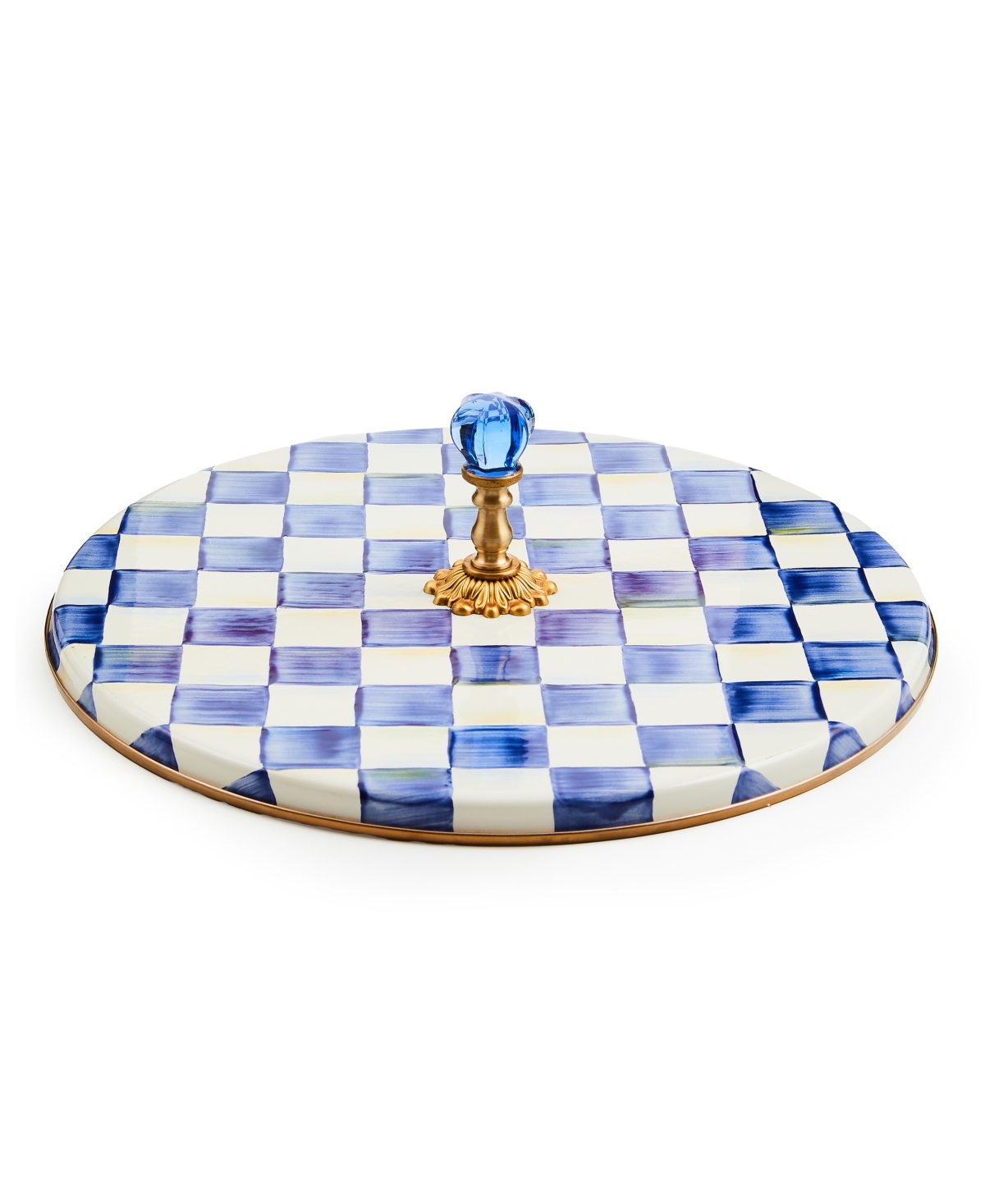 Mackenzie-childs Mackenzie Childs Royal Check Enameled Steel Cheese Course In Multi
