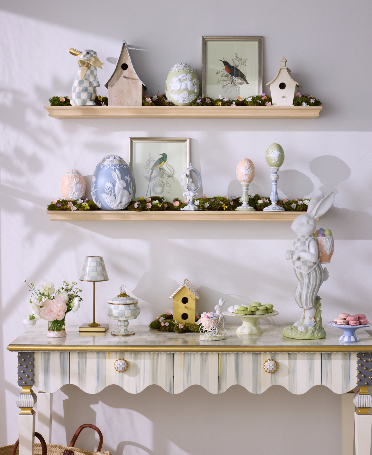 Mackenzie-childs Cameo Small Pedestal Platter In Multi