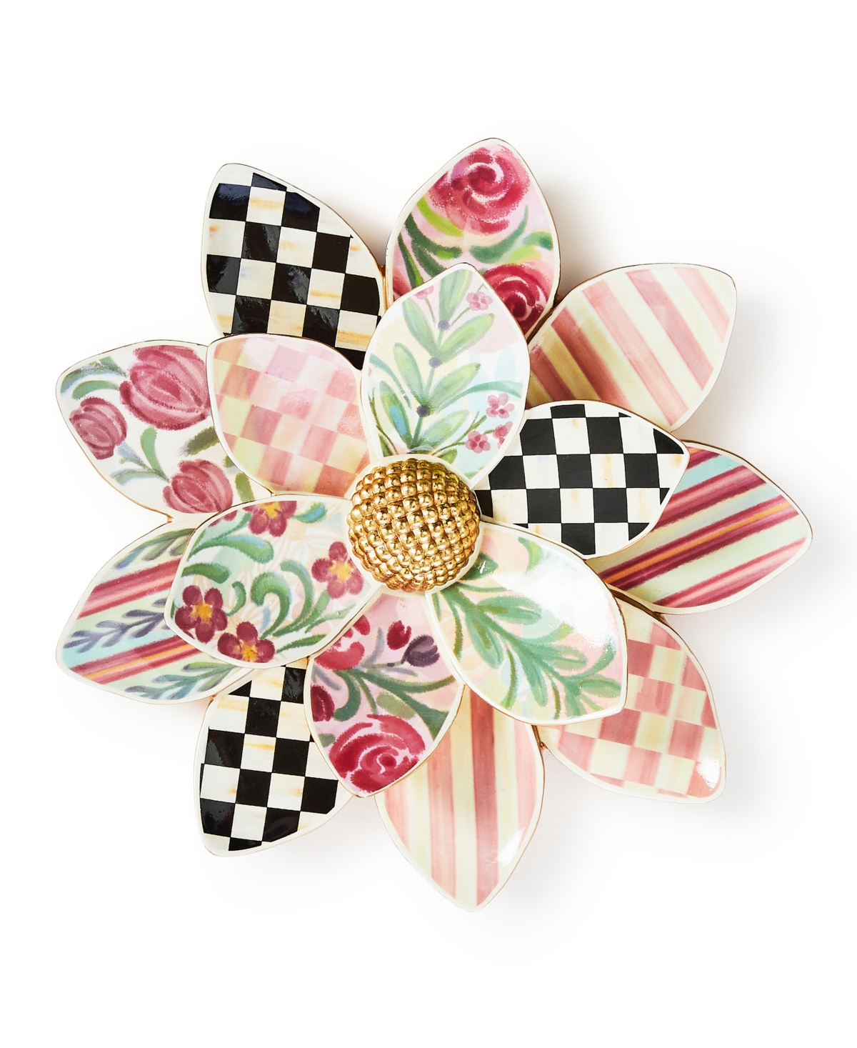 Shop Mackenzie-childs Rosy Meadow Small Wall Decor In Multi