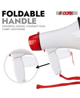 Megaphone Bullhorn Speaker 30W Mini Bull Horn Battery Power Cheer Megafono 800 Feet Range Loudspeaker 6R