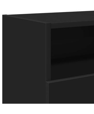 TV Stand with LED Lights Black 47.2"x11.8"x19.7"