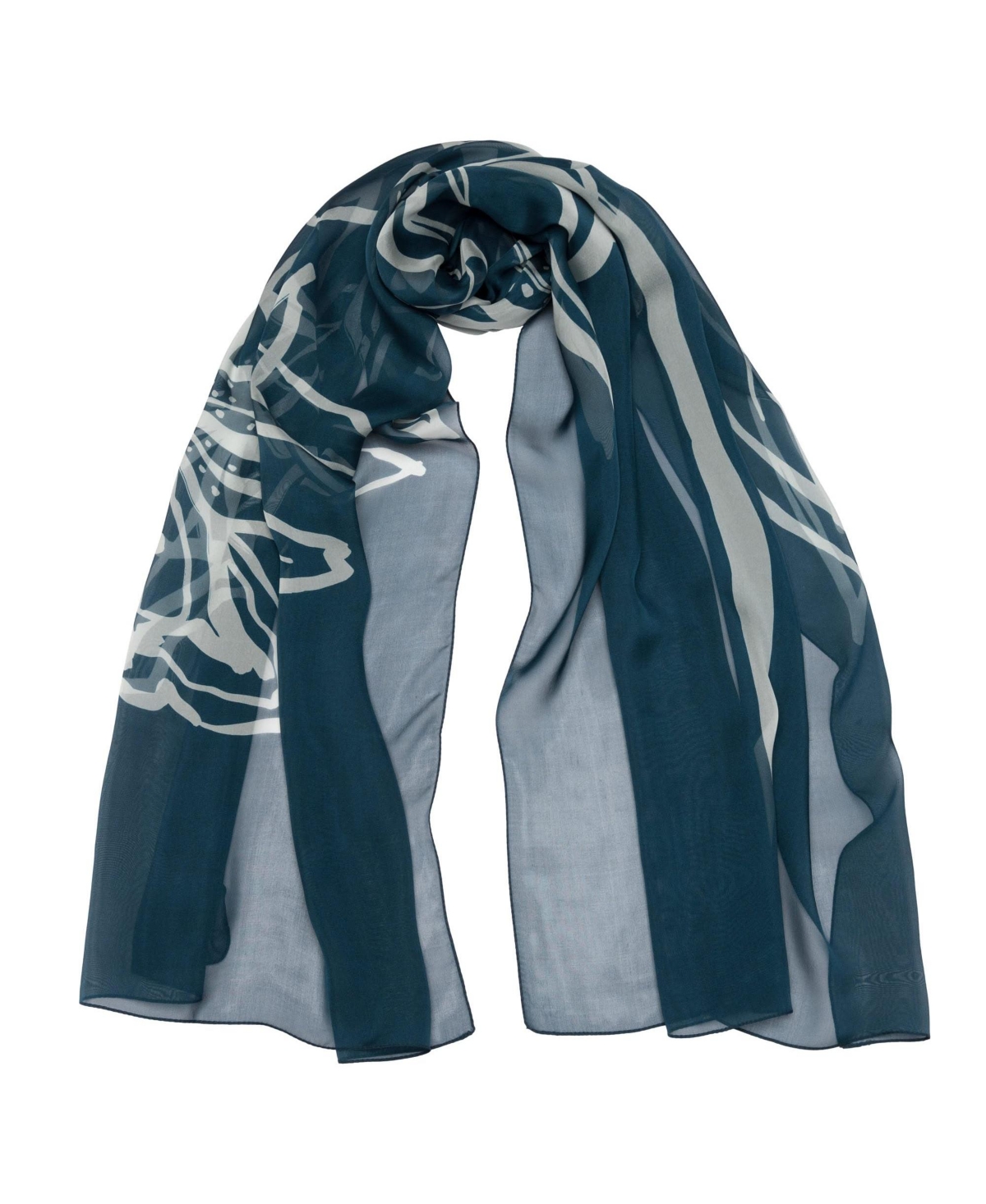Nina - Silk Scarf/Shawl for Women - Deep teal