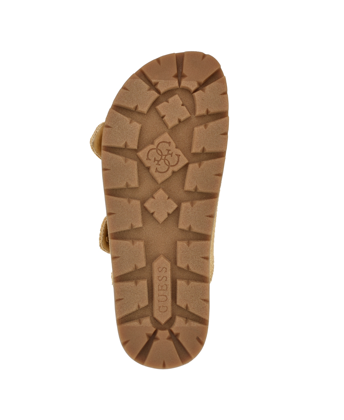 Guess Women's Fasten Double-buckle Footbed Sandals In Natural Woven