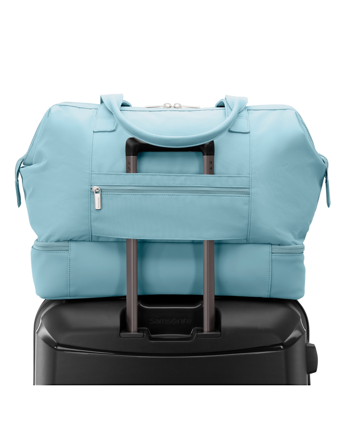 Samsonite Better Than Basics Drop Bottom Weekender Duffel In Vintage Blue