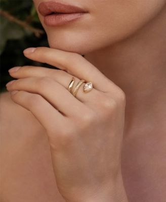 Marquise Crystal Coiled Ring