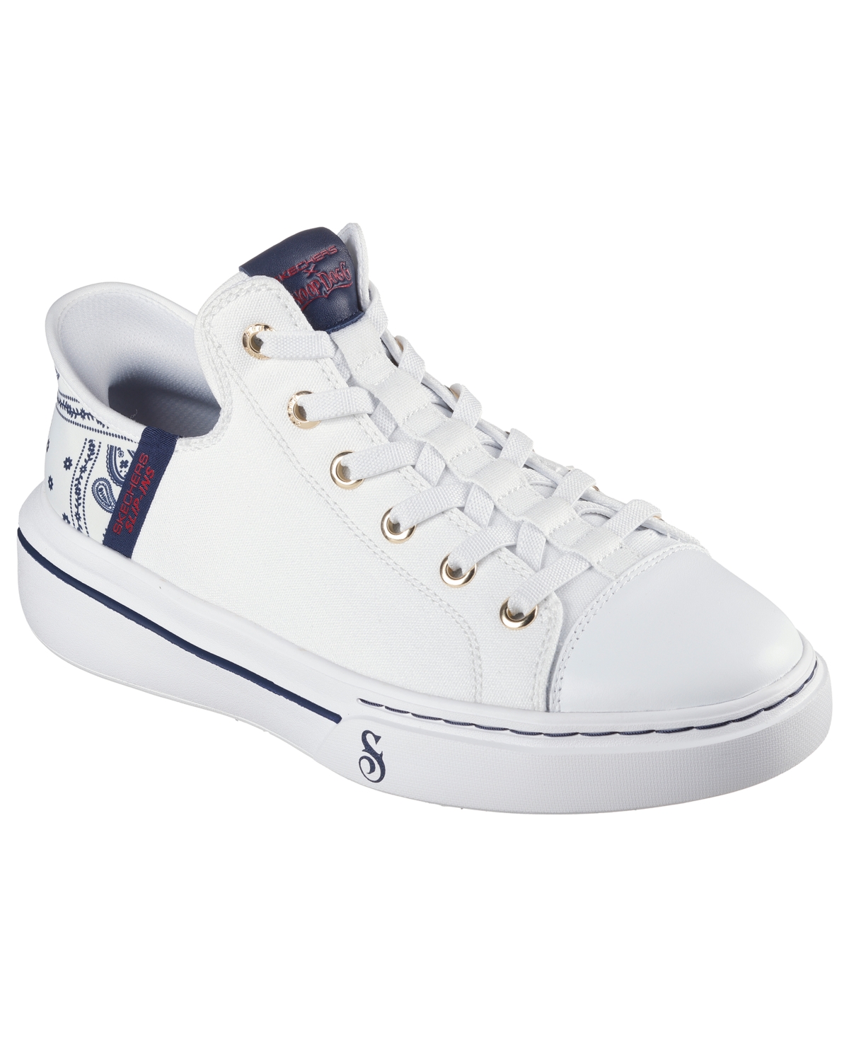 Men's Slip-ins Snoop Dogg: Snoop One - Og Canvas Casual Sneakers from Finish Line - White, Navy