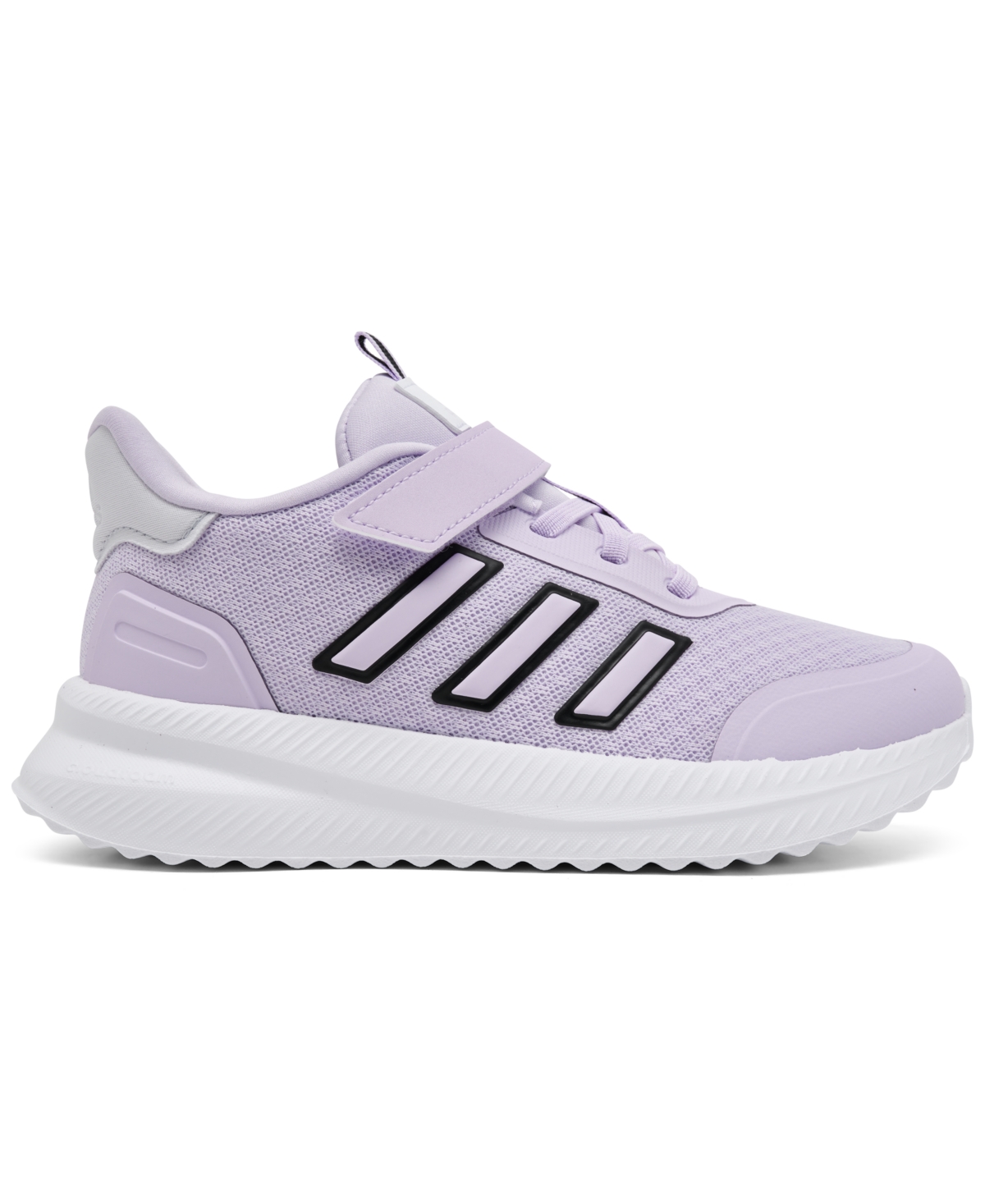 Adidas Originals X Plrpath Little Girls Stretch Lace Stay-put Closure Casual Sneakers From Finish Line In Ice Lavender,black
