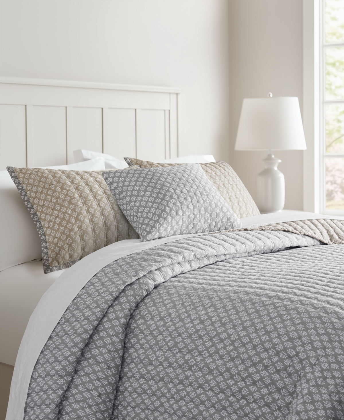 Levtex Aditya Reversible 3-pc. Quilt Set, Full/queen In Taupe