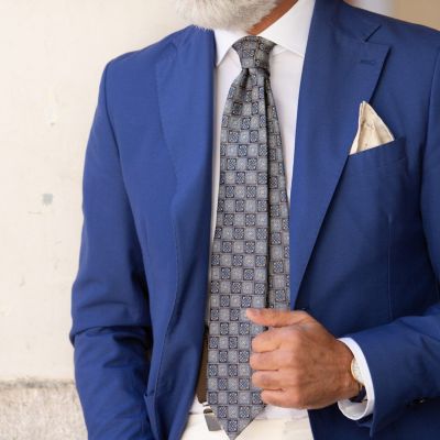 Big & Tall De Sica- Silk Jacquard Tie for Men