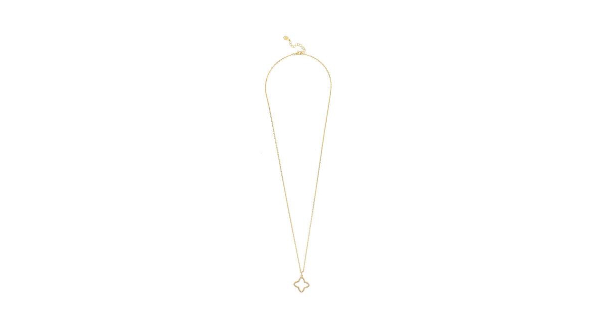 Open Cz Flower Necklace