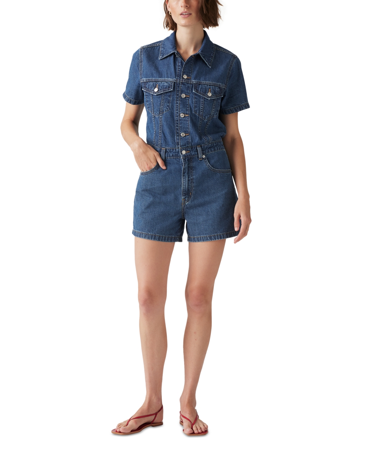 Levi's Women's Cotton Type Iii Denim Romper