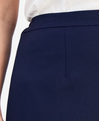 Plus Size Tulip Collar Jacket & Tiered 2 Piece Skirt Suit