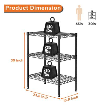 Heavy Duty Storage Shelving Unit, Adjustable Metal Wire Racks Standing Shelf