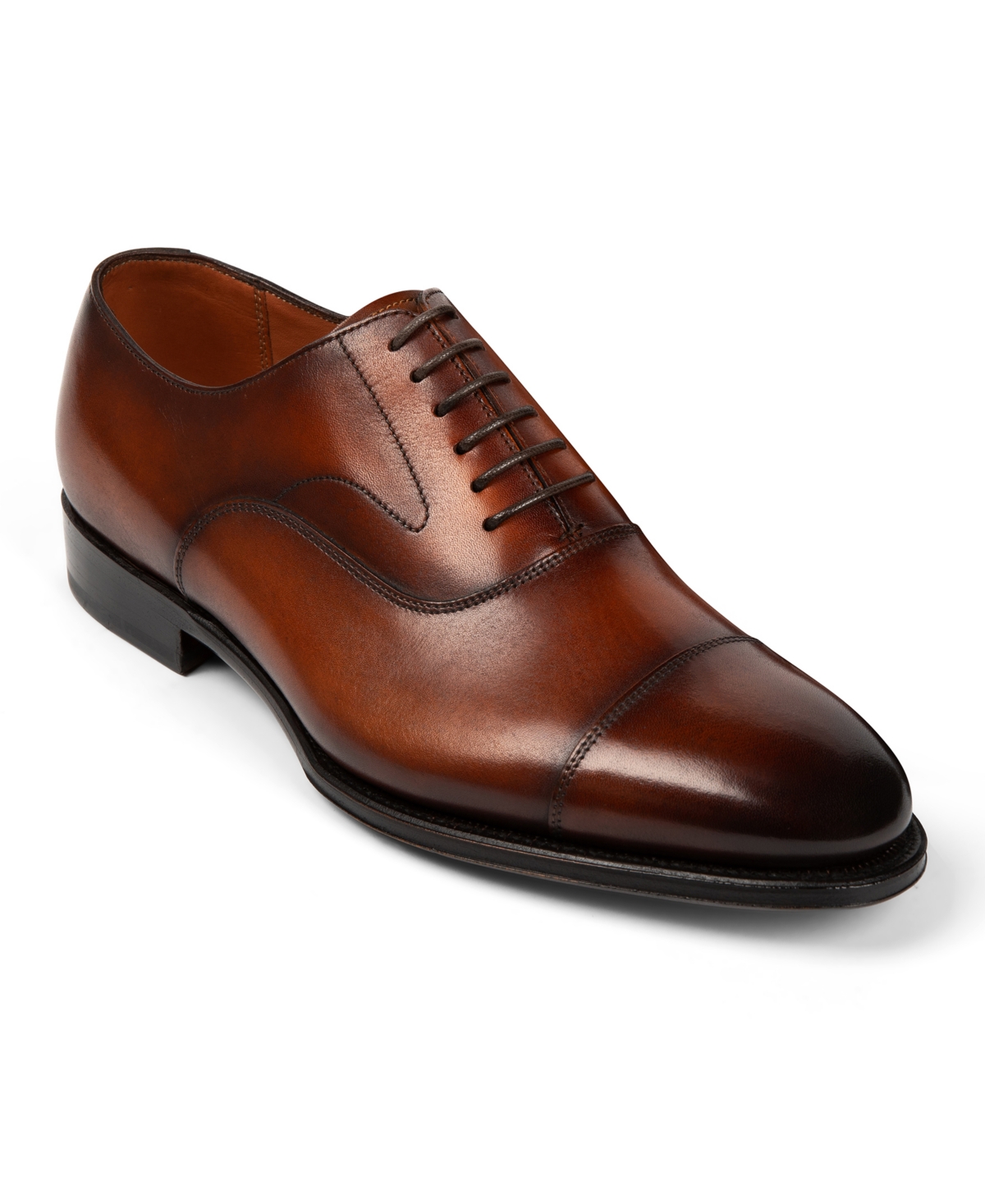 Anthony Veer Regent Cap-toe Oxford In Vintage Amber Tan