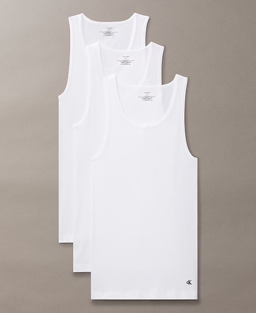 alfani Calvin Klein Men's 3-Pack Cotton Classics Tank Tops Men's Fashion & Accessories