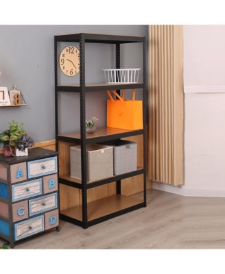 Storage Shelves -  5 Tier Adjustable Garage Storage Shelving, Heavy Duty Metal Storage Utility Rack Shelf Unit for Warehouse Pantry Closet Kitchen, 35.4" x 15.7" x 70.8", Black