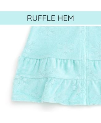 Girls Loop Terry Cloth Hooded Zip Up Swim Cover