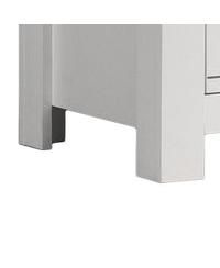 Nightstand with 2 Drawers and Black Handles for Bedroom Storage