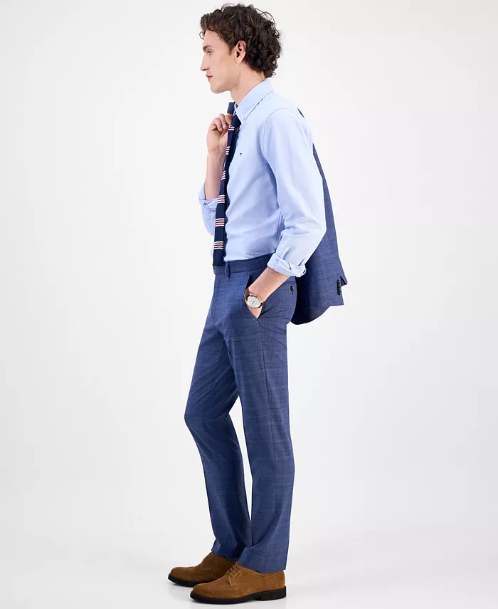 Men's Modern-Fit Wool TH-Flex Stretch Suit Separates Pant - thumbnail 2