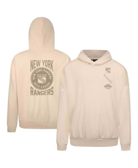 Мужское худи LevelWear Cream New York Rangers Contact Stamp Pullover