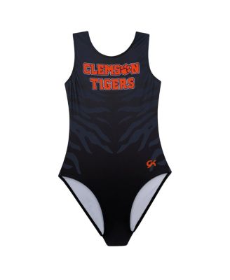 Big Girls Black Clemson Tigers Elite Spirit Leotard