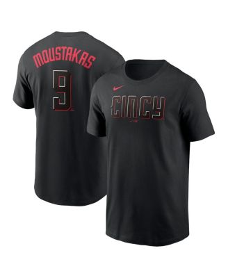 Nike - Men's Mike Moustakas Black Cincinnati Reds City Connect Name Number T-shirt