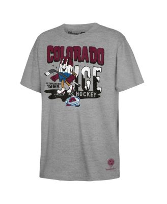 Mitchell & Ness - Big Boys and Girls Gray Colorado Avalanche Popsicle T-Shirt